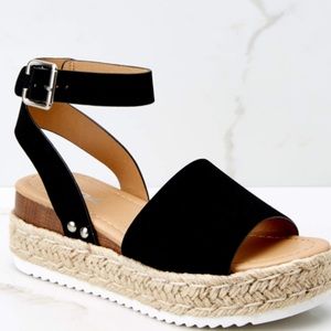 Black platform summer Sandals